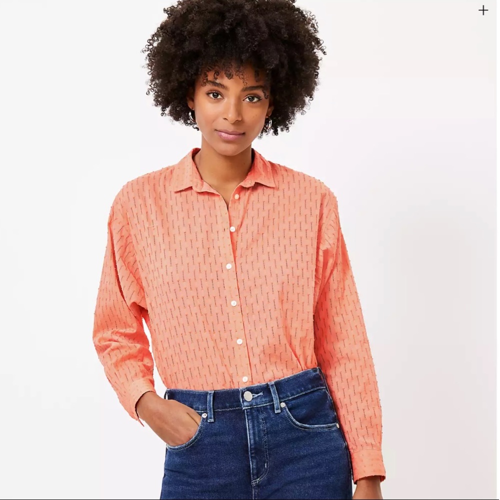 LOFT Dobby Relaxed Shirt